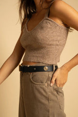 CINTURA STUDS BLU