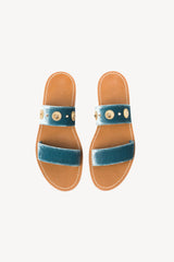 VELVET STUDS AZZURRO