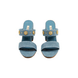 36 - DENIM CHIARO STUDS TACCO