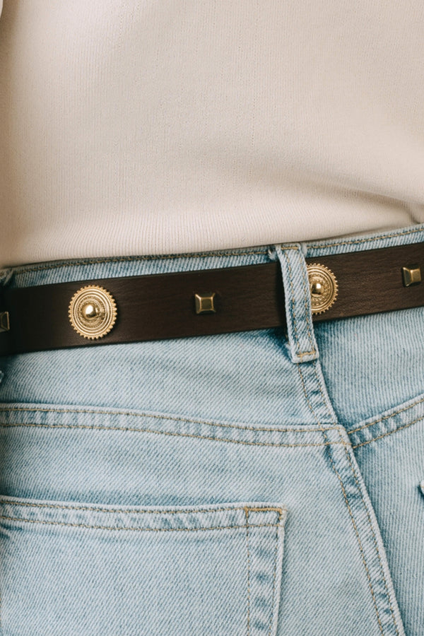 CINTURA STUDS TESTA DI MORO