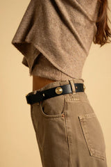 CINTURA STUDS BLU