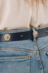 CINTURA STUDS BLU