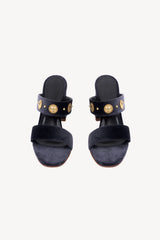 VELVET STUDS TACCO GREY